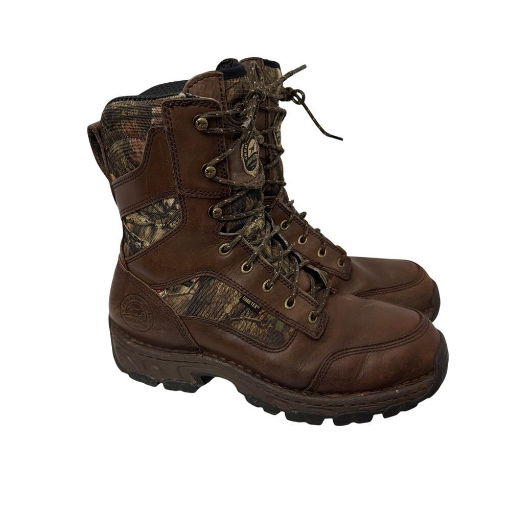 Red Wing Irish Setter Boots Mens 9 D Havoc Goretex Camo Brown Leather Insulated